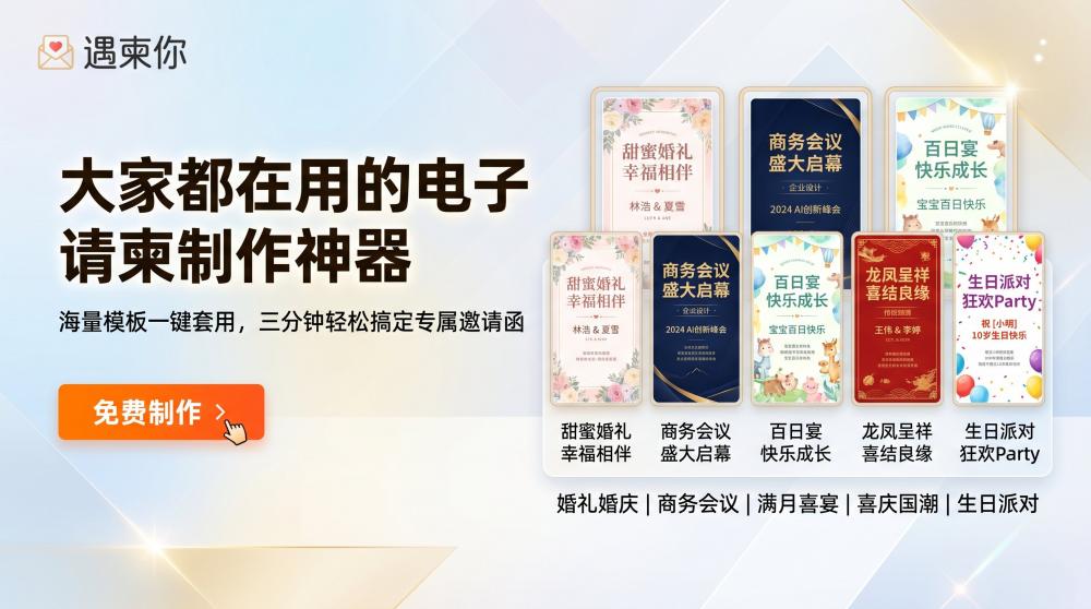 5分钟快速制作电子邀请函，小白也能轻松拿捏